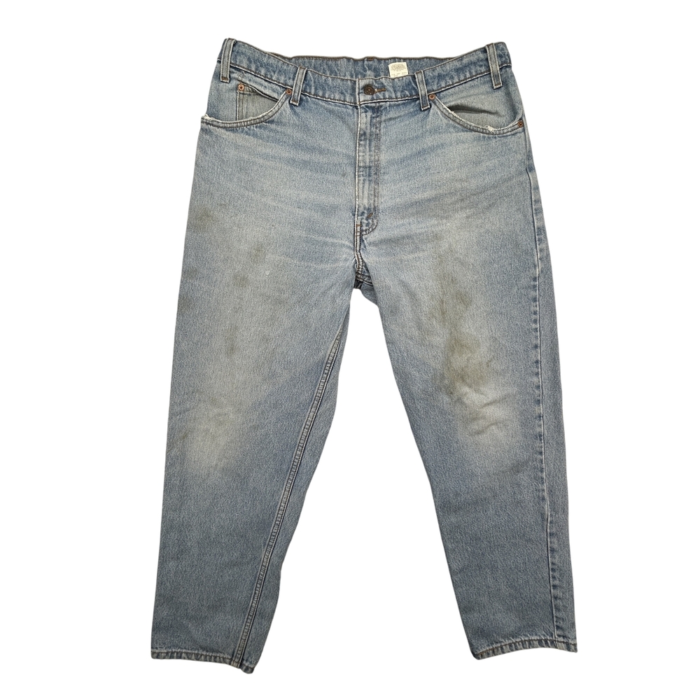 Vintage Levis 550 Jeans Mens 38x30 Relaxed Fit Tapered Leg Light Wash 90s Denim